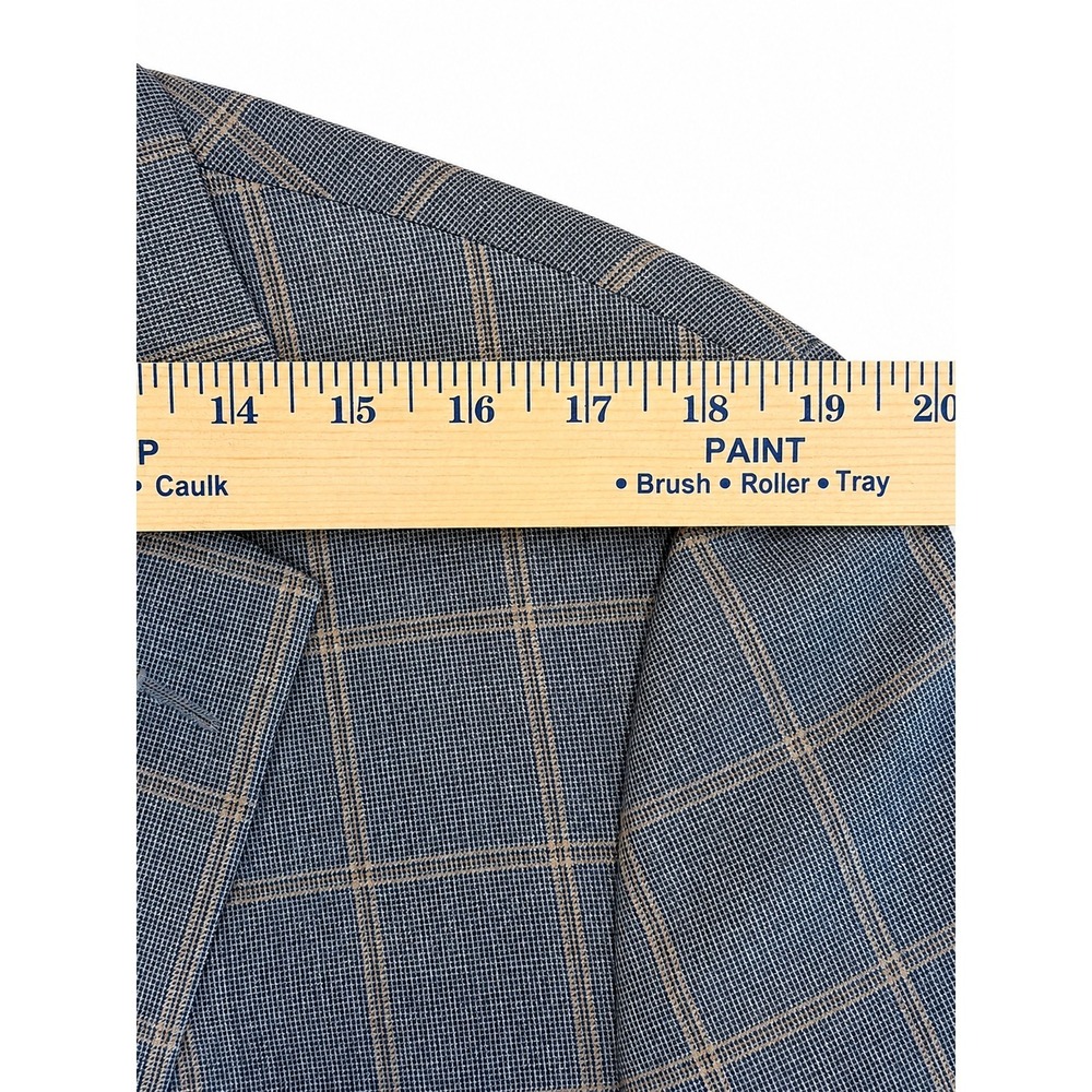 Brooks Brothers BrooksCool Madison Fit 42L Sport Coat Windowpane Gray Summer - Picture 11 of 16